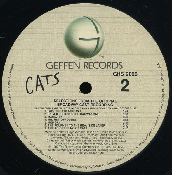 Cats (Selections From The Original Broadway Cast Recording)