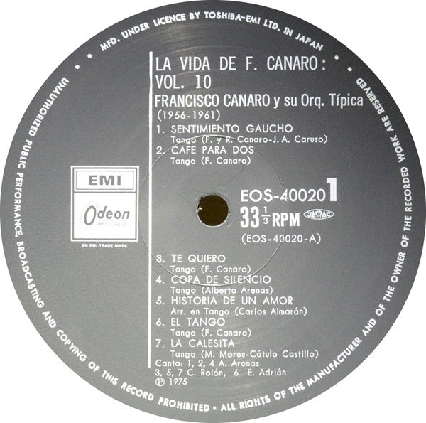 La Vida De F. Canaro vol. 10