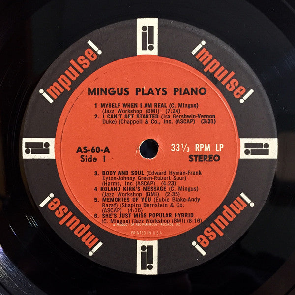 Mingus Plays Piano (spontaneous compositions and improvisations)