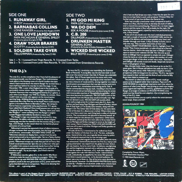 Master Release: Reggae Greats DJ's by Various