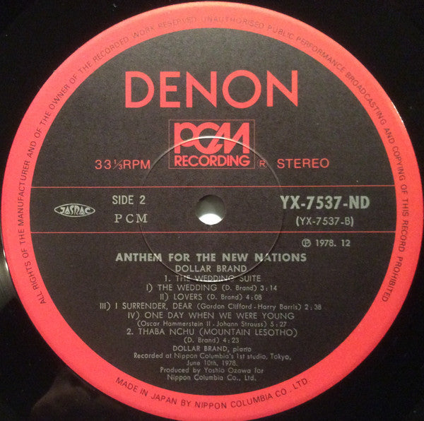 Anthem For The New Nations