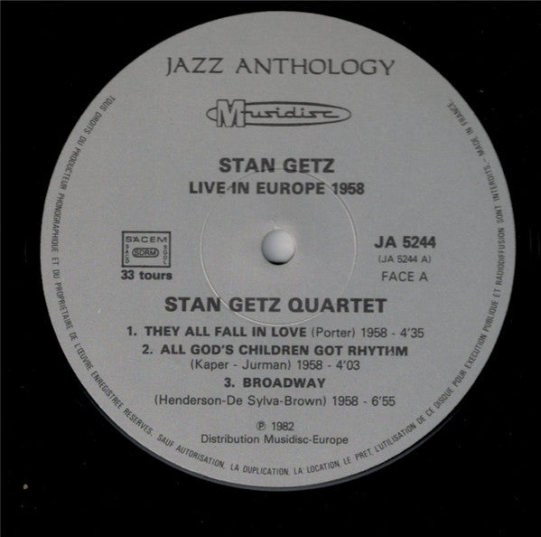Live In Europe 1958