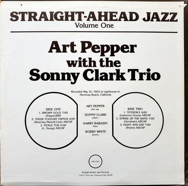 Straight-Ahead Jazz Volume One