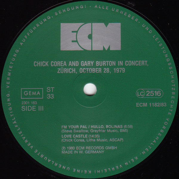 In Concert, Zürich, October 28, 1979