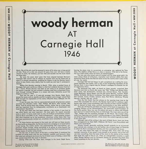 At Carnegie Hall, 1946