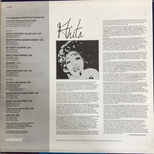 The Legendary Anita O'Day/Volume Two