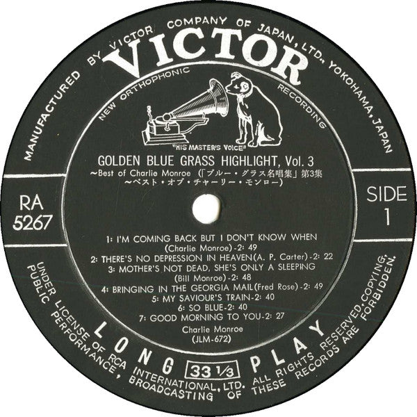 Golden Blue Grass Highlight, Vol. 3, The Best Of Charlie Monroe