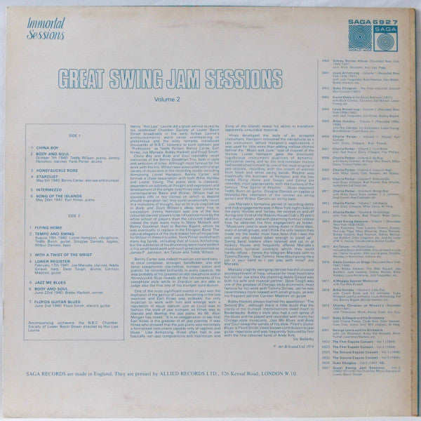 Great Swing Jam Sessions Volume 2