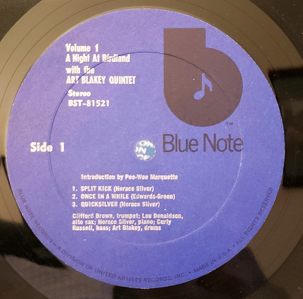 A Night At Birdland, Volume 1