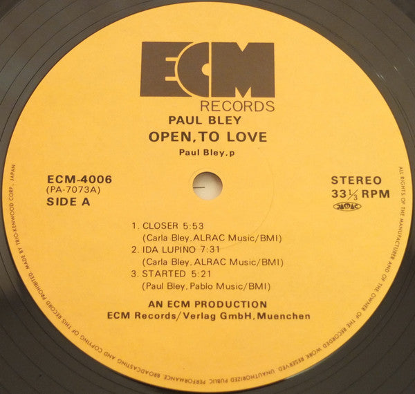 Open, To Love