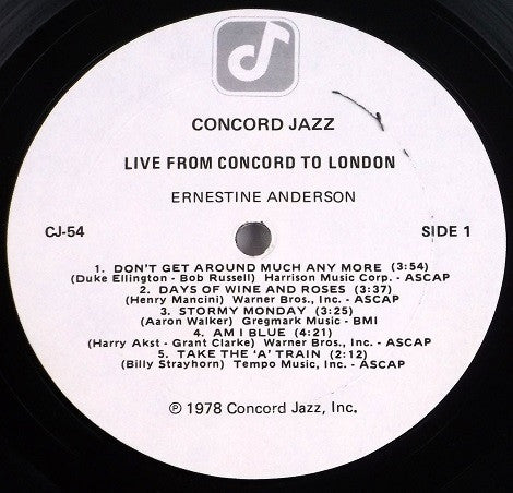 Live From Concord To London