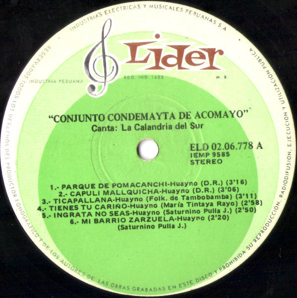 Conjunto Condemayta De Acomayo