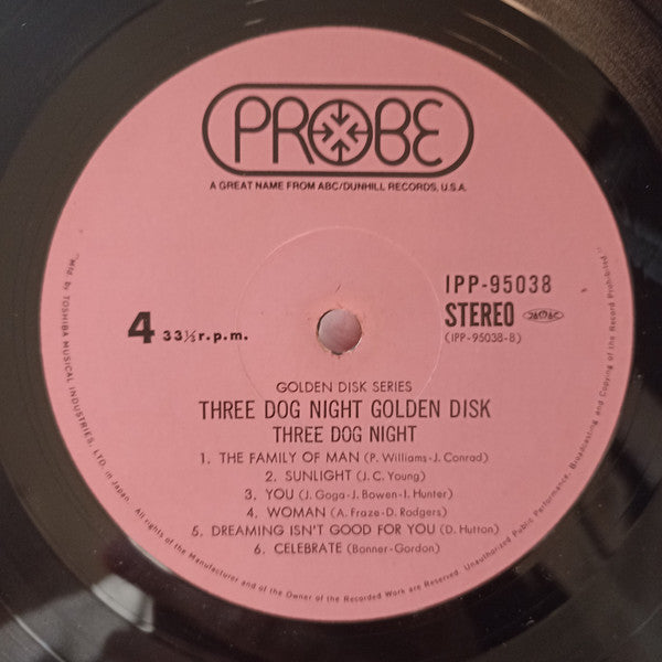 Three Dog Night Golden Disk