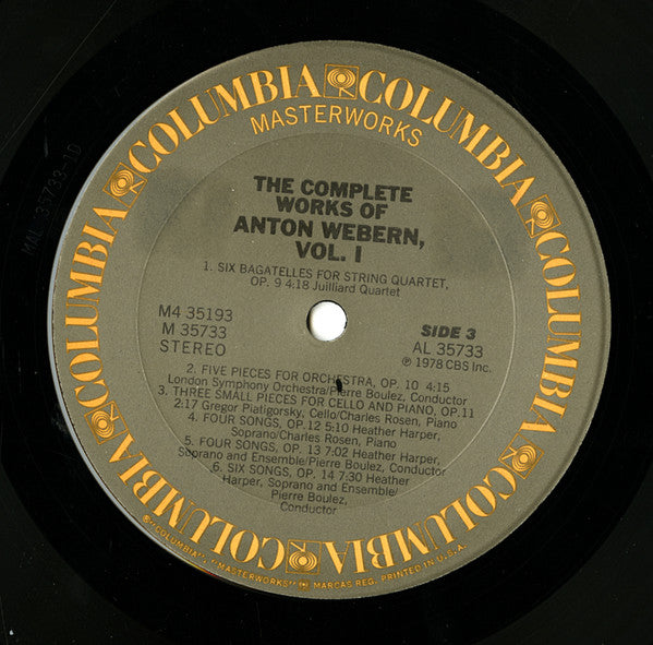 The Complete Works Of Anton Webern, Volume 1 (Op. 1-31)