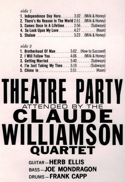 Theatre Party Attended By The Claude Williamson Quartet
