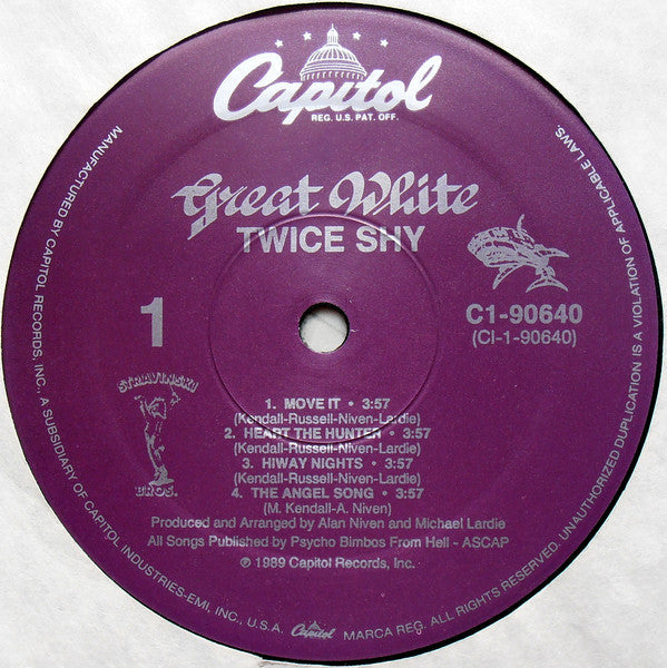 Release: ... Twice Shy-Vinyl-US-1989-C1-90640-1830496