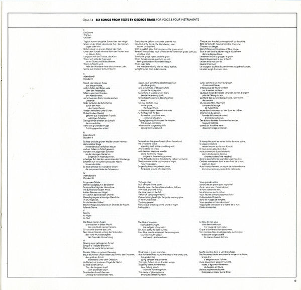 The Complete Works Of Anton Webern, Volume 1 (Op. 1-31)