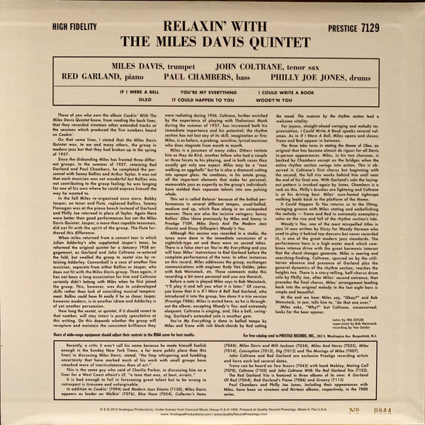 Relaxin' With The Miles Davis Quintet