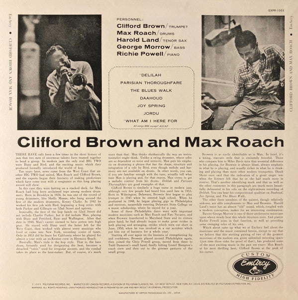 Clifford Brown And Max Roach