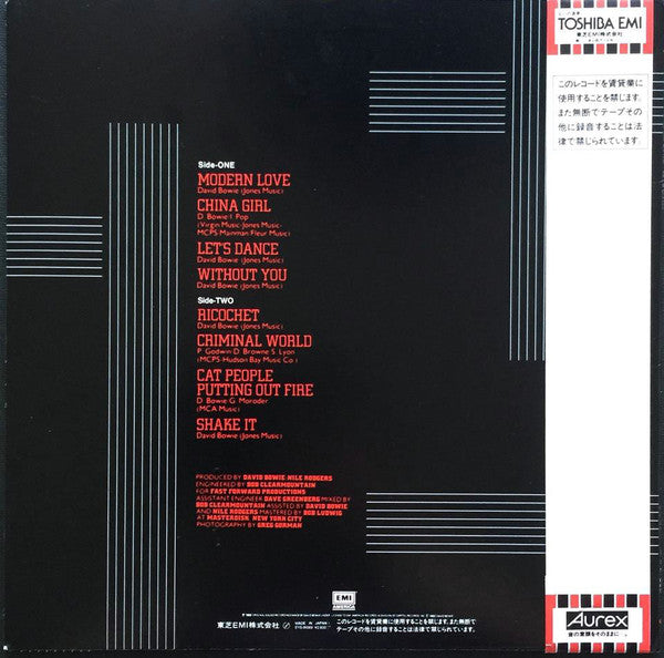 Release: Let's Dance-Vinyl-Japan-1983-EYS-91069-3143916