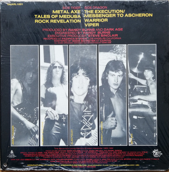Release: Dark Age-Vinyl-US-1985-GNARL1001-4146156