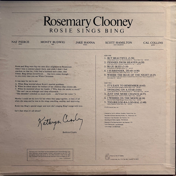 Rosie Sings Bing