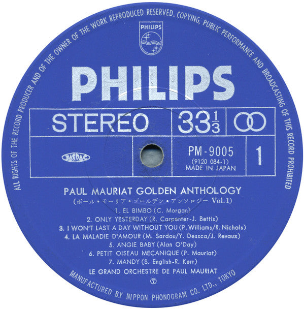 Paul Mauriat Golden Anthology