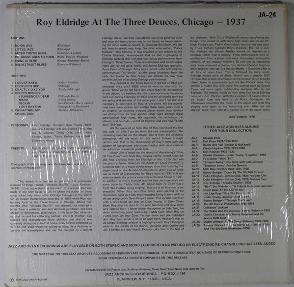 Live! At The Three Deuces Club 1937