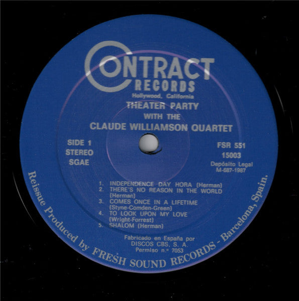 Theatre Party Attended By The Claude Williamson Quartet