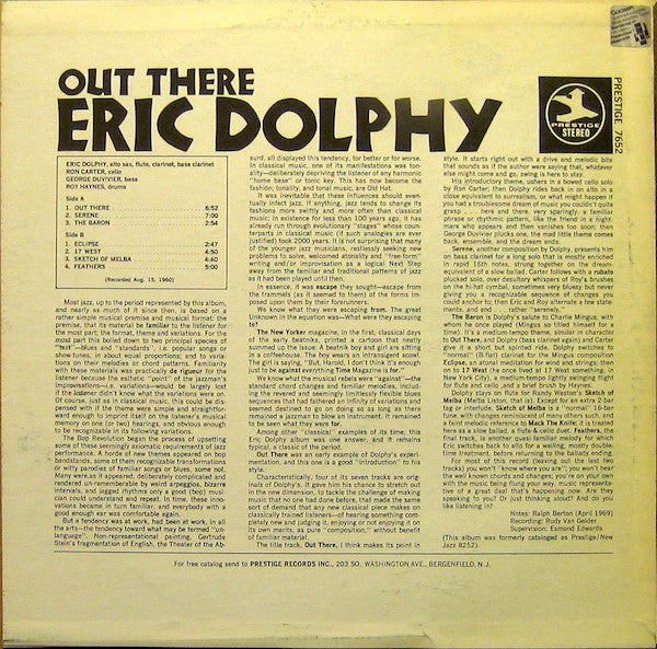Release: Out There-Vinyl-US-1972-PR 7652, PRT-7652-2610038