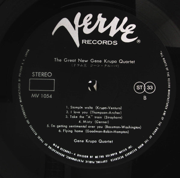 The Great New Gene Krupa Quartet Featuring Charlie Ventura