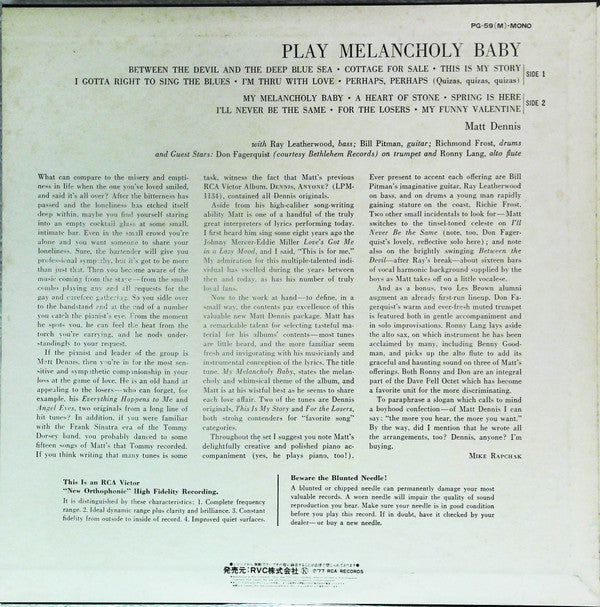 Play Melancholy Baby