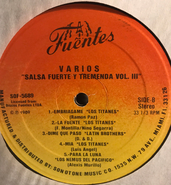 Salsa Fuerte Y Tremenda Vol. III