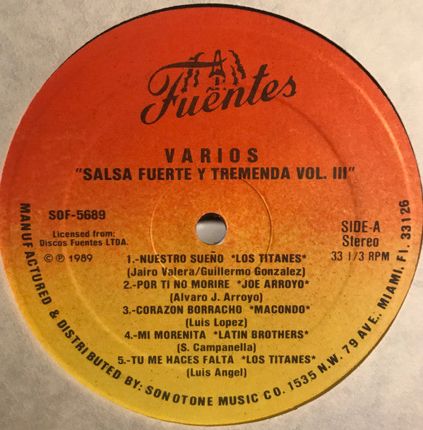 Salsa Fuerte Y Tremenda Vol. III