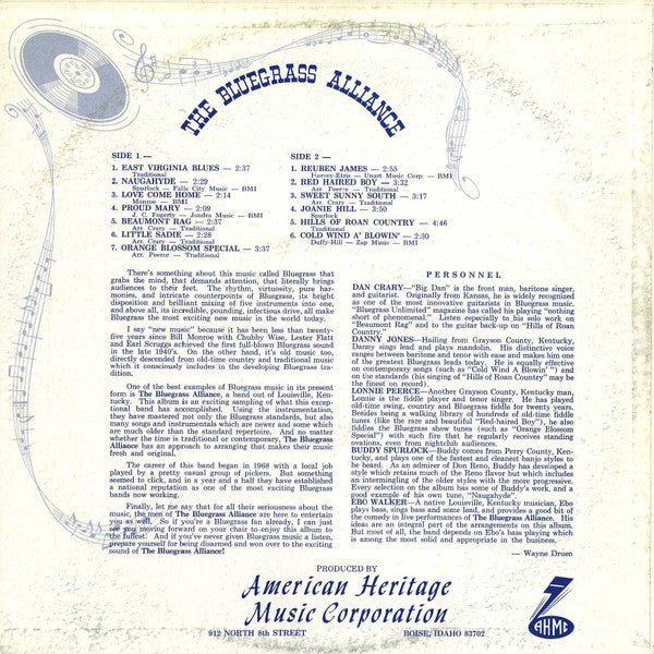 Master Release: The Bluegrass Alliance by The Bluegrass Alliance