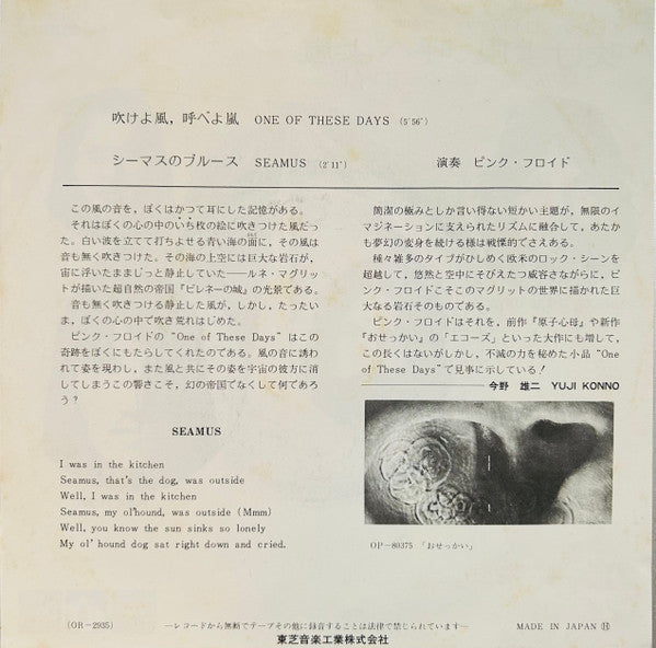 One Of These Days = 吹けよ風、呼べよ嵐