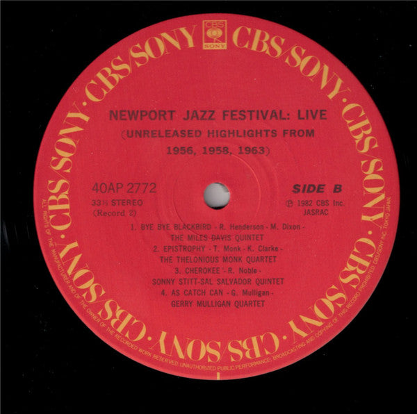 Newport Jazz Festival: Live (Unreleased Highlights From 1956, 1958, 1963)