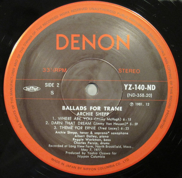 Ballads For Trane