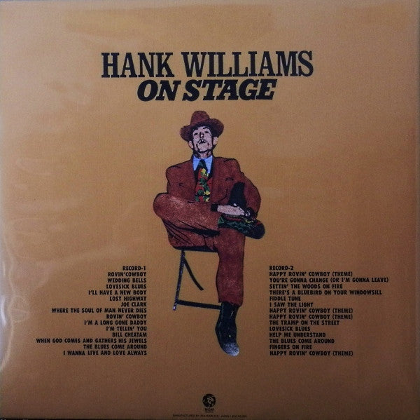 Hank Williams On Stage = さすらいのカウボーイ(ハンク・ウイリアムス・ベス ト・ヒッツ・ライヴ)