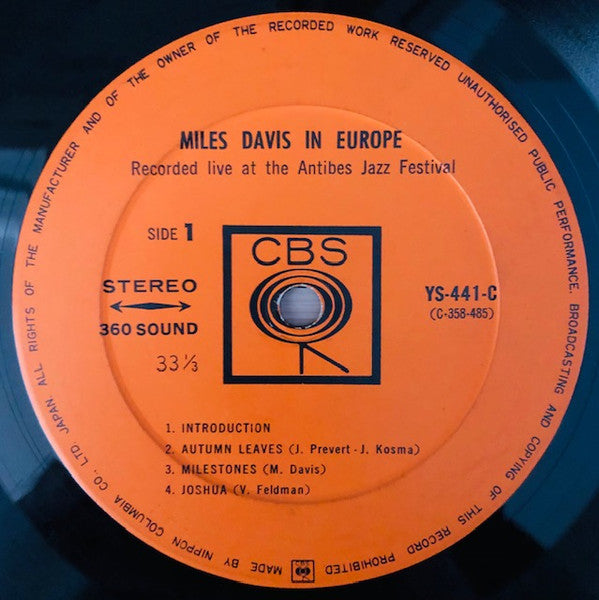 Miles Davis In Europe – Recorded Live At The Antibes Jazz Festival