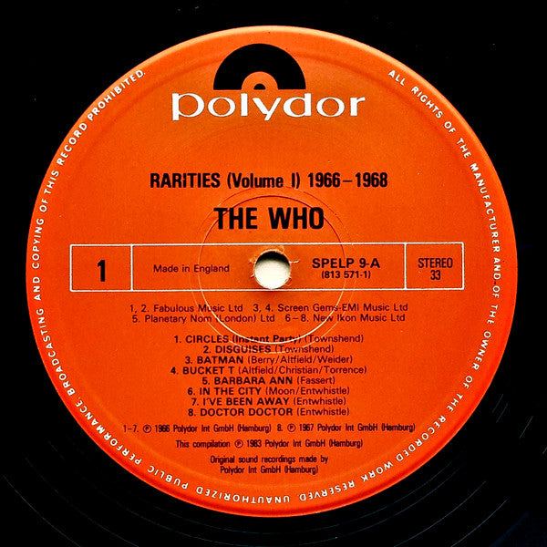 Rarities Vol. 1 "1966-1968"