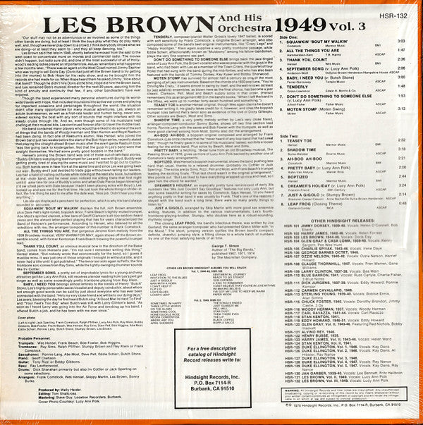The Uncollected Les Brown, Vol. 3, 1949