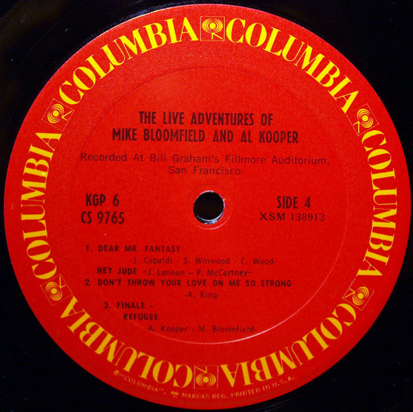 The Live Adventures Of Mike Bloomfield And Al Kooper