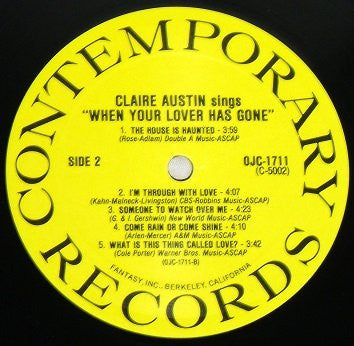 Claire Austin Sings "When Your Lover Has Gone"