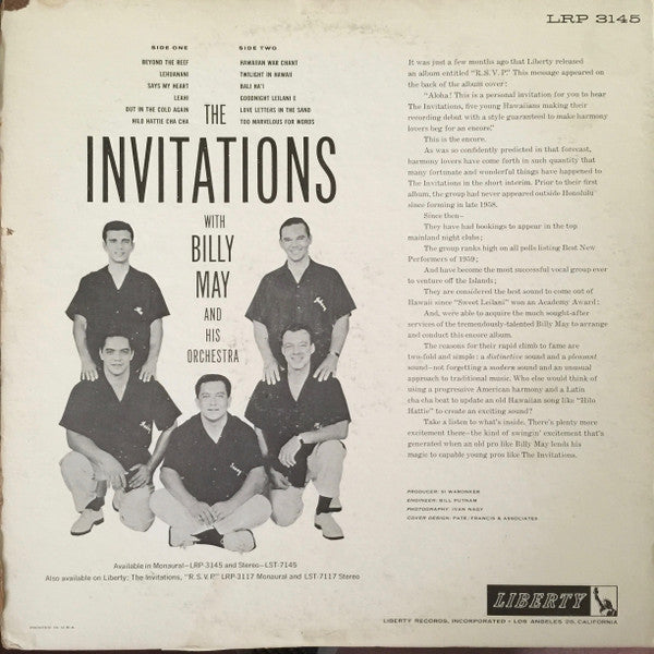 The Invitations With Billy May And His Orchestra