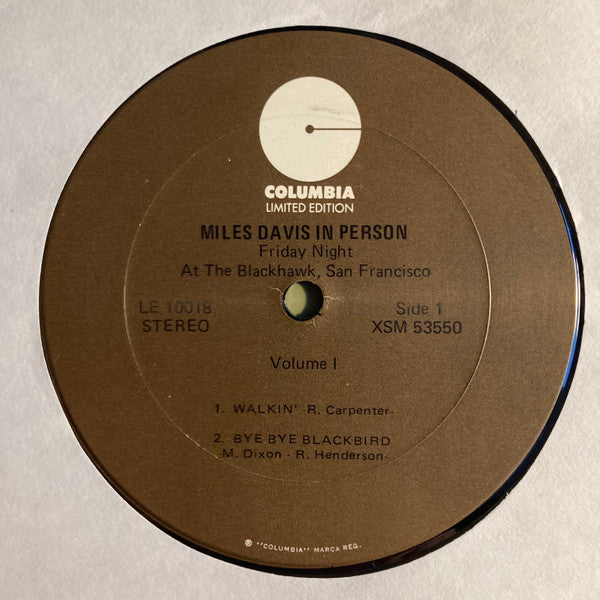 In Person, Friday Night At The Blackhawk, San Francisco, Volume I