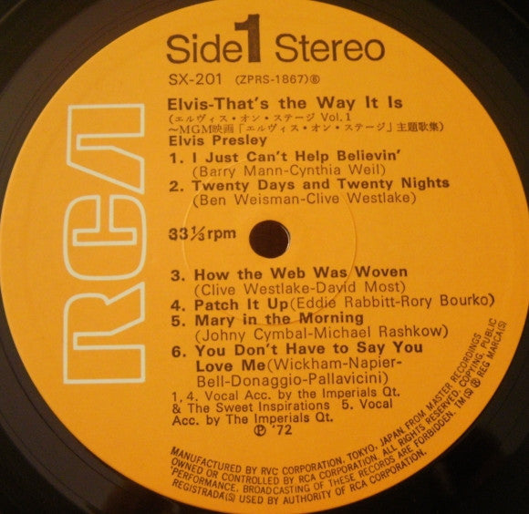 That's The Way It Is = エルヴィス・オン・ステージ Vol. I