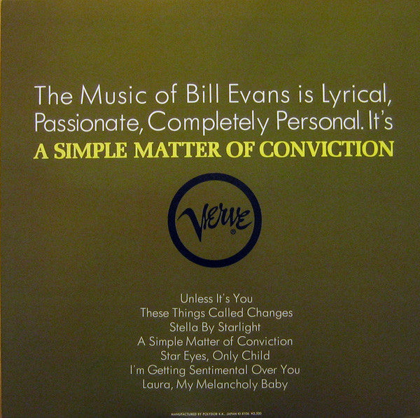 A Simple Matter Of Conviction