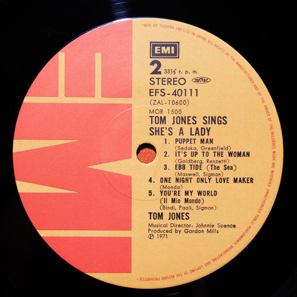 Tom Jones Sings She's A Lady = シーズ・ア・レディー/トム・ジョーンズ・グランプリ