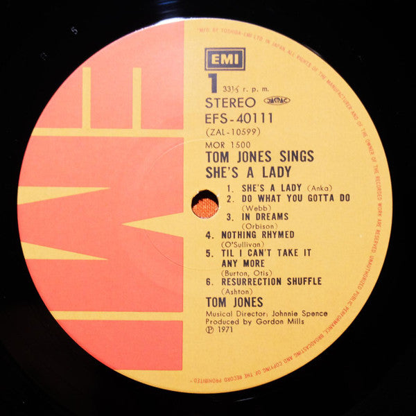 Tom Jones Sings She's A Lady = シーズ・ア・レディー/トム・ジョーンズ・グランプリ